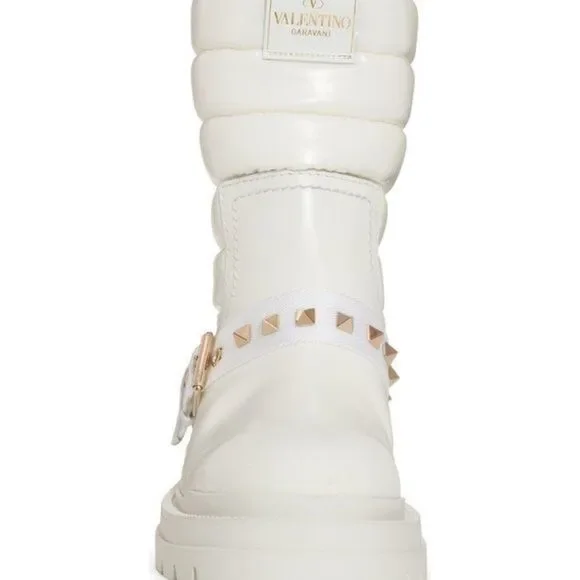 SOLD Valentino Garavani Women's Rockstud Boots Biker Boots Eu 39 US 9 - Picture 2 of 8